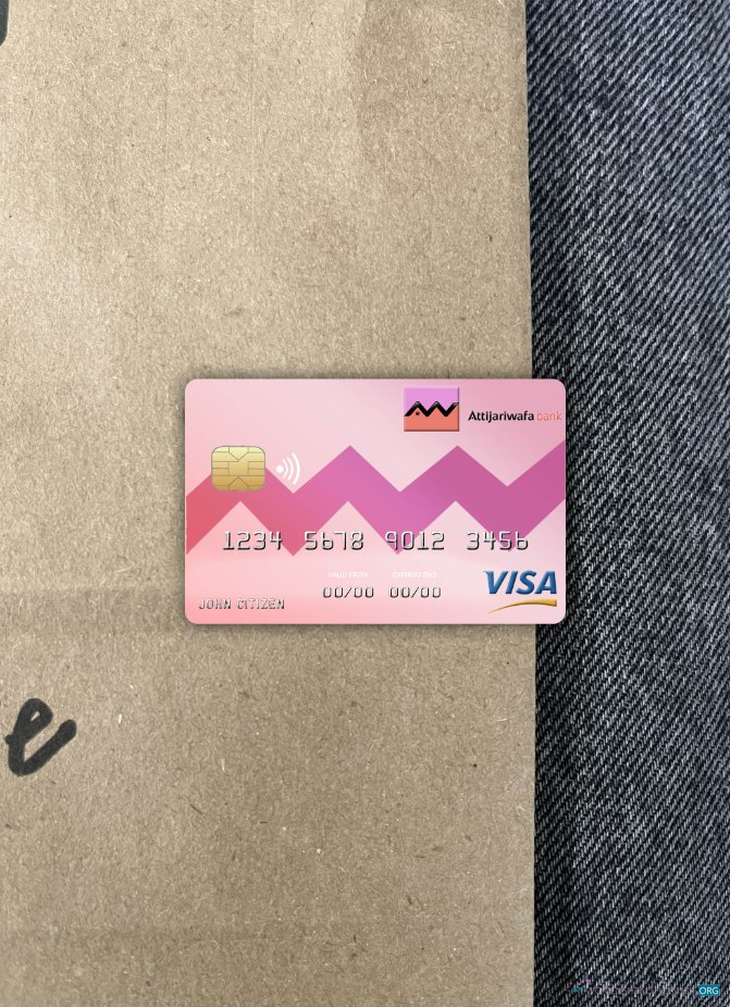 Download Côte d'Ivoire Attijariwafa bank visa card photolook front Photoshop template